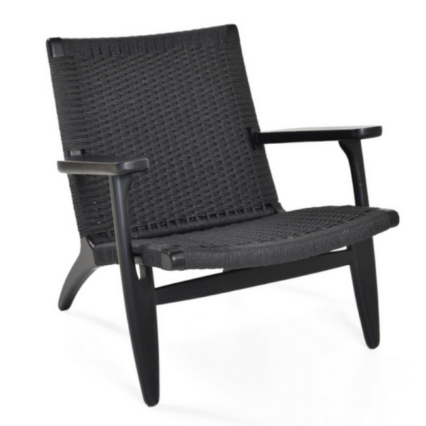 SILLON CARL HANSER RATTAN NEGRO